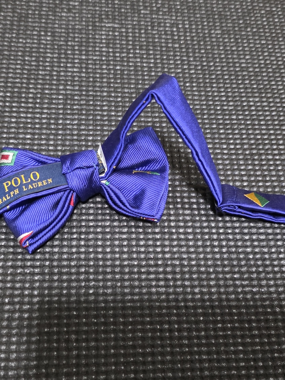 Polo by Ralph Lauren Royal Blue Patterned Silk Bow Tie